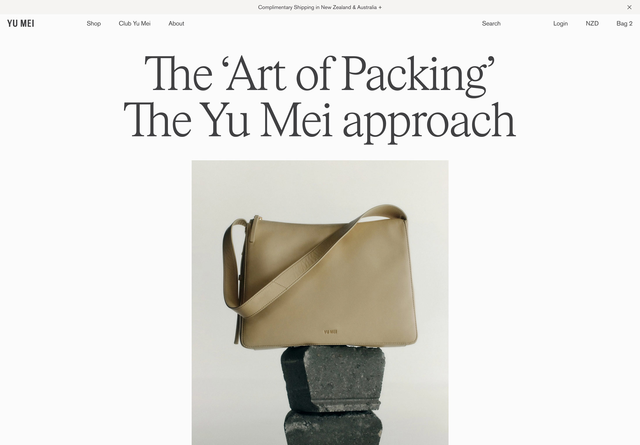 Yu Mei website. Homepage. Luke Hoban