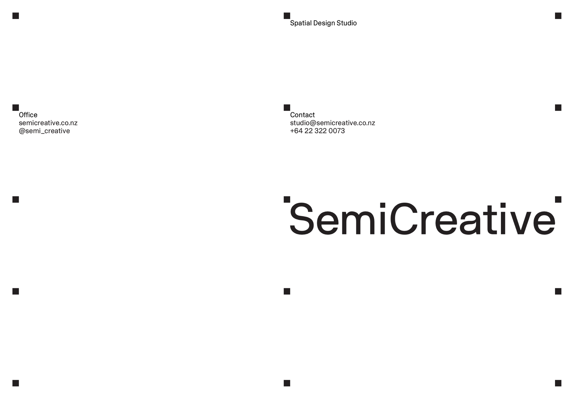 Semi Creative website. Homepage. Luke Hoban