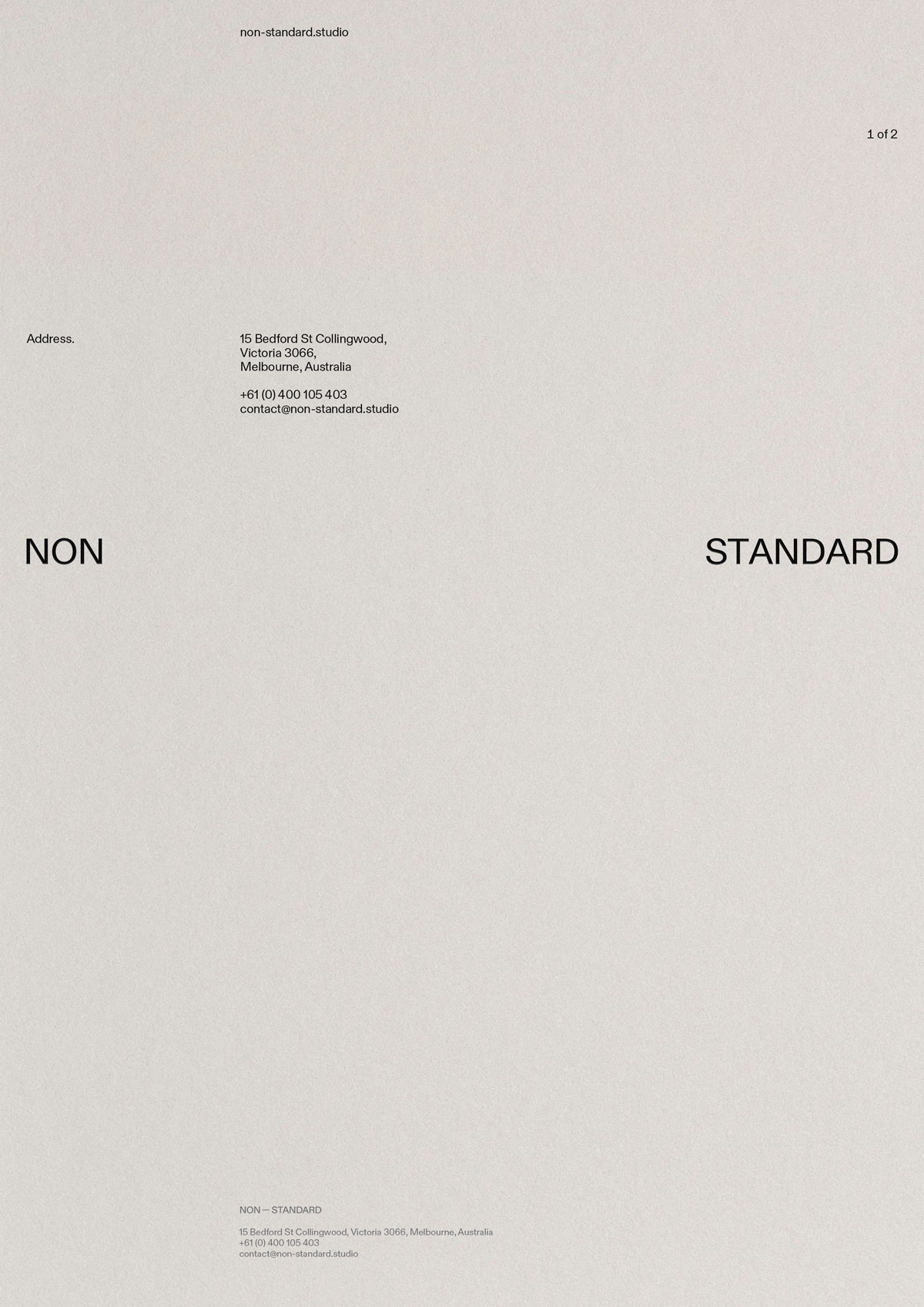 Non–Standard Brand Identity. Letter Head. Luke Hoban