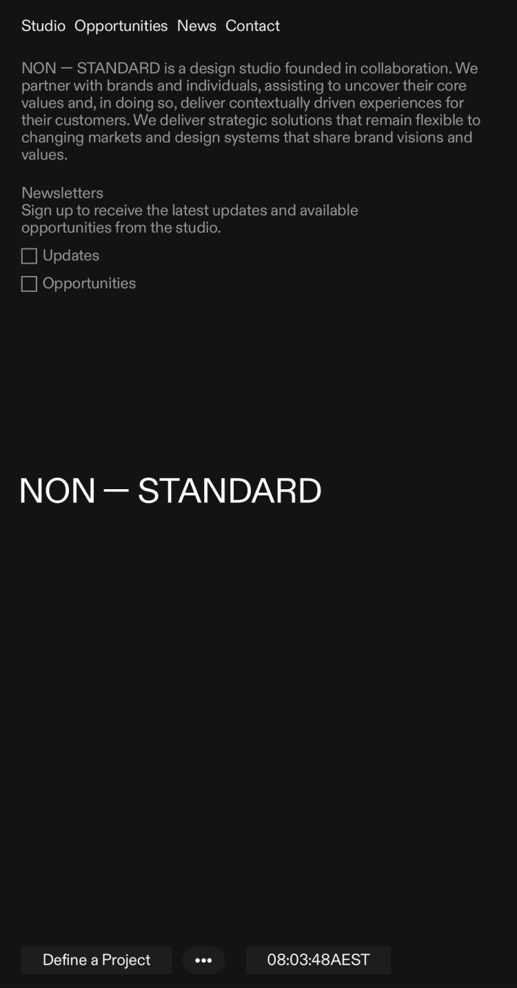 Non–Standard Website. Homepage. Luke Hoban
