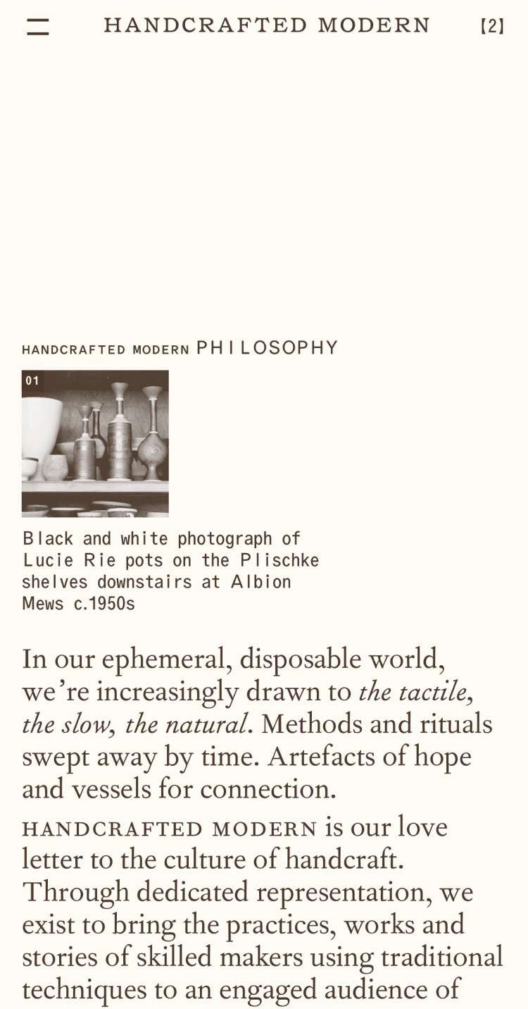 Handcrafted Modern website. About Page. Luke Hoban