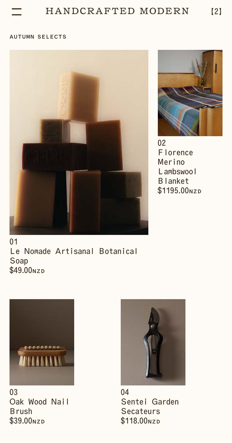Handcrafted Modern website. Homepage. Luke Hoban