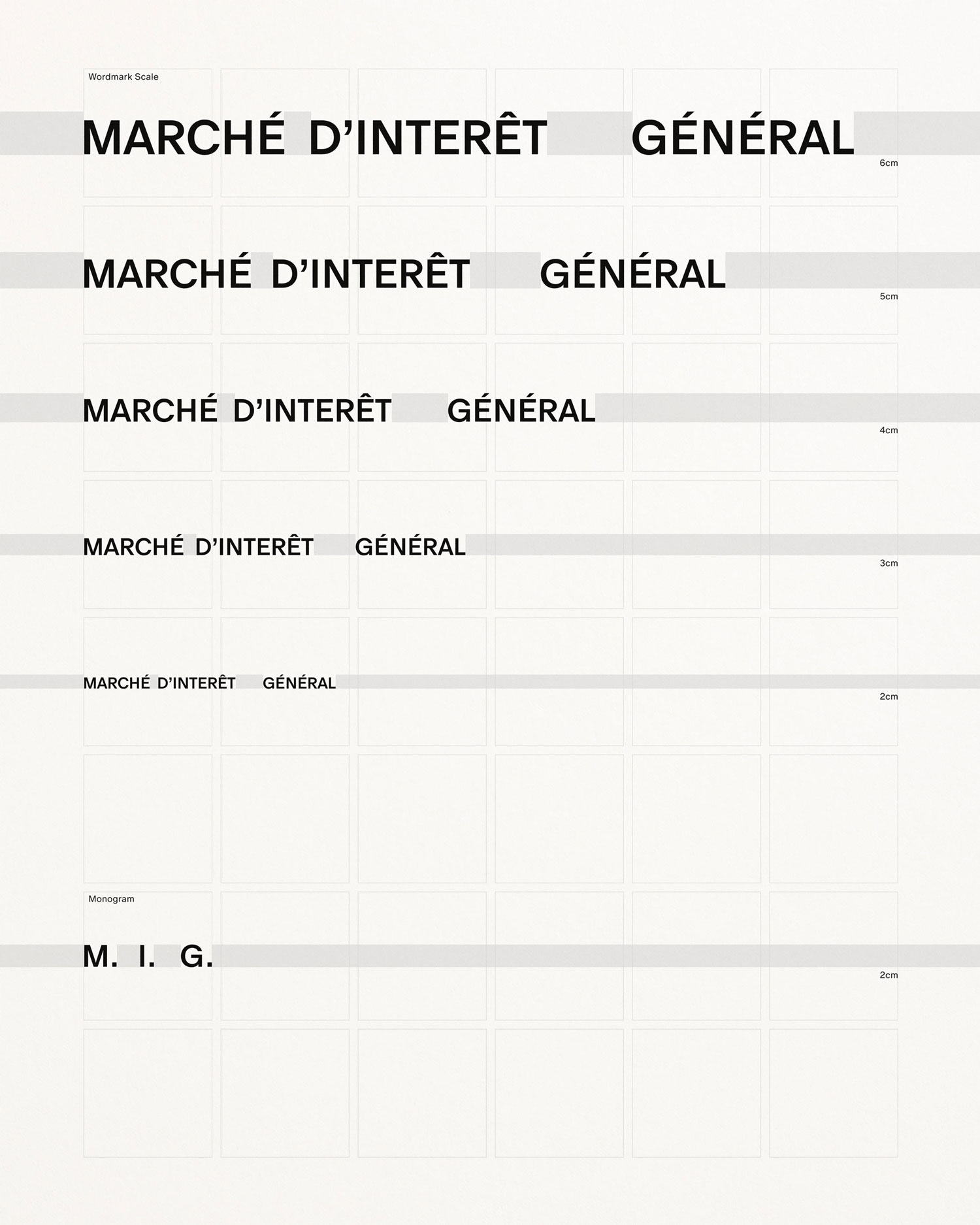 MARCHÉ D’INTÉRÊT GÉNÉRAL Brand Identity. Logo. Luke Hoban